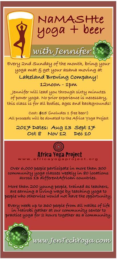 Lakeland Brewing Company Namashte Fundraiser